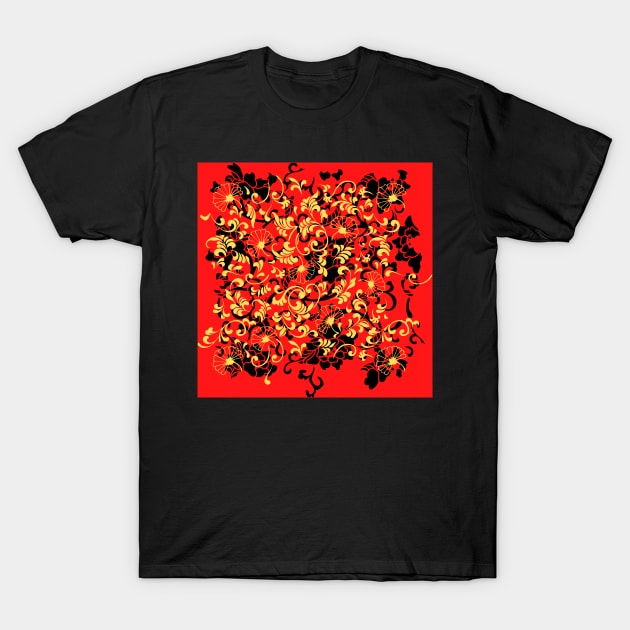 Japanese Kimono Flower T-Shirt by Pris25